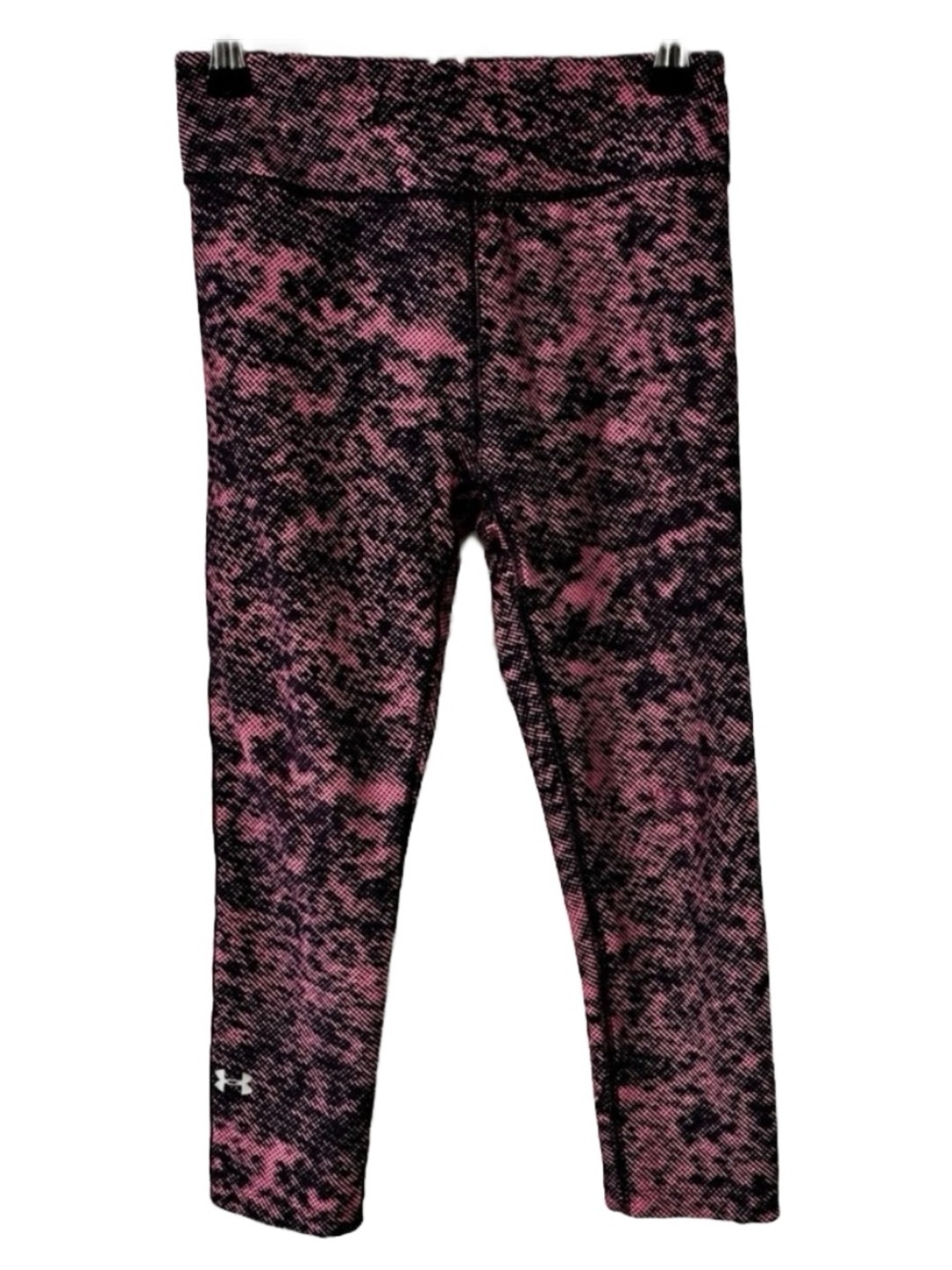 Under Armor Compression HeatGear® Patterned Capris Tights Athletic Running 🩷🖤